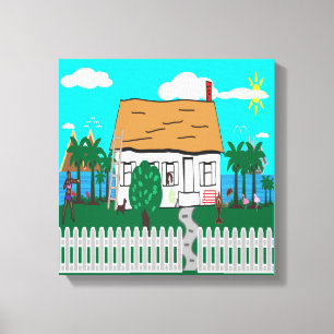 Das Leben am Strand Leinwanddruck