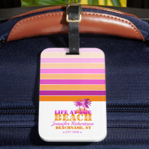 Das Leben am Strand Personalisiert Gepäckanhänger