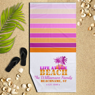 Das Leben am Strand Personalisiert Strandtuch