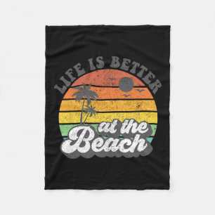 Das Leben am Strand Retro Sommerurlaub ist besser Fleecedecke
