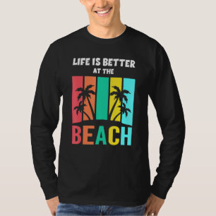 Das Leben am Strand Retro Sunset Summer Va ist bes T-Shirt