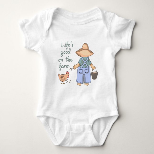 Das Leben auf dem Bauernhof ist gut Baby Strampler (Vorderseite)