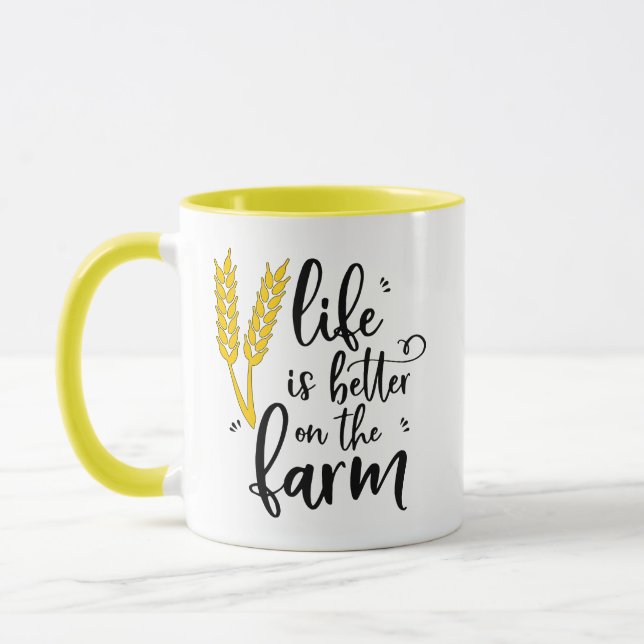 Das Leben auf dem Bauernhof Weizen ist besser Tasse (Links)