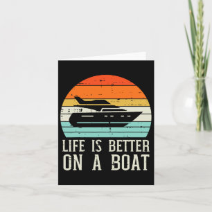Das Leben auf dem Schiff Sunset Retro Yacht Captai Karte
