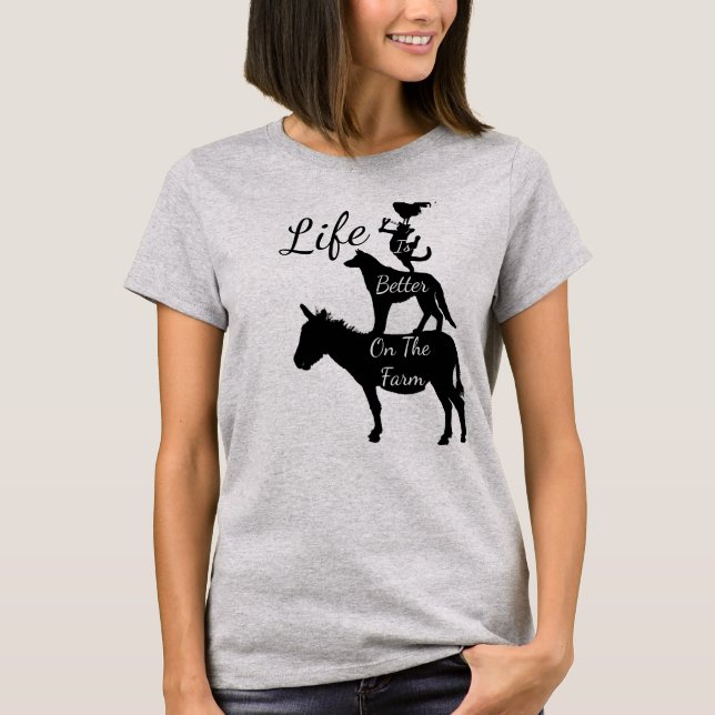 Das Leben auf dem T - Shirt ist besser (Vorderseite)