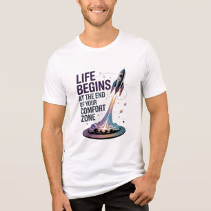DAS LEBEN BEGINNT AM ENDE DEINER KOMFORTZONE D05 Tri-Blend SHIRT