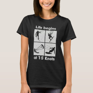 Das Leben beginnt bei 15 Knoten Lifestyle Vintage T-Shirt