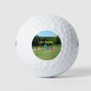 Das Leben beginnt bei der Bezahlung - Golf spielen Golfball