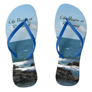 Das Leben beginnt bei der Pensionierung, segeln au Flip Flops