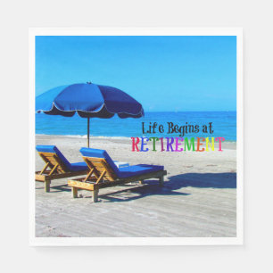 Das Leben beginnt bei der Rente Serviette