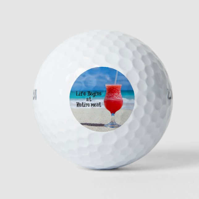 Das Leben beginnt bei Pension, Frostisches Getränk Golfball (Vorderseite)