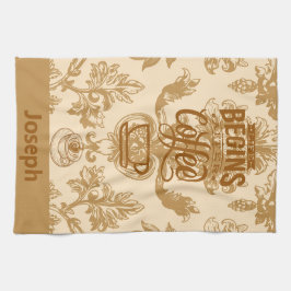 Das Leben beginnt mit Kaffee Geschirrtuch