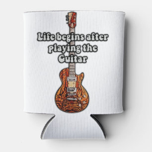 Das Leben beginnt nach dem Gitarrenspiel. Retro-Fa Dosenkühler