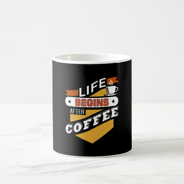 Das Leben beginnt nach dem Kaffee Kaffeetasse (Mittel)