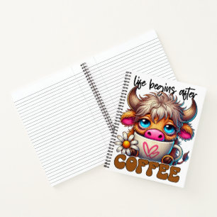 Das Leben beginnt nach dem Kaffee  Notizbuch