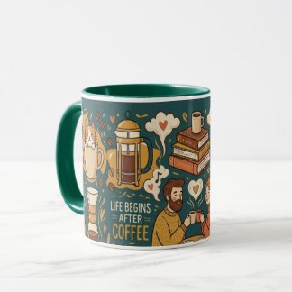 Das Leben beginnt nach dem Kaffee Tasse