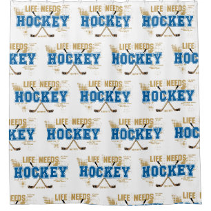 Das Leben benötigt Hockey-Badezimmer-Hockey-Stöc Duschvorhang