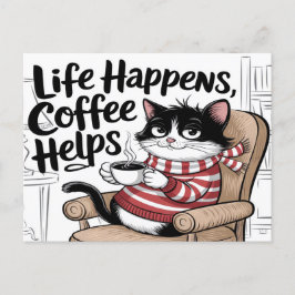 Das Leben bringt Kaffee Postkarte