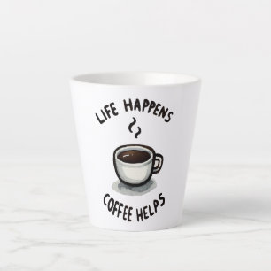 Das Leben, der Kaffee hilft - für den Kaffee Lover Milchtasse