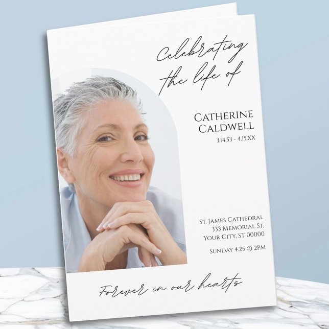 Das Leben der modernen Beerdigung der Arche feiern Programm (Celebrating The Life Of Modern Arch Funeral Program)