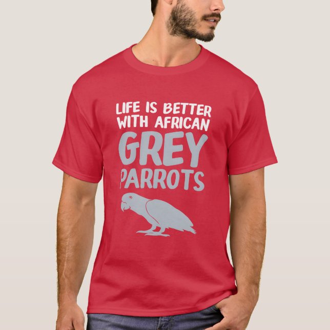 Das Leben der Vogelbesitzer ist besser mit Afrikan T-Shirt (Vorderseite)