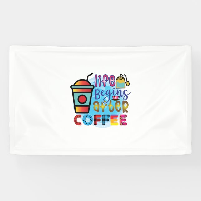 Das Leben des Kaffees beginnt nach dem Kaffee Banner (Horizontal)