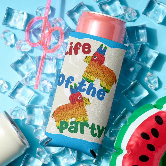 Das Leben des Party Spaß Pinata Cartoon Feier Selters Dosenkühler (In Situ Sommer)