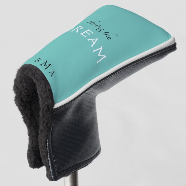 Das Leben des Traummonogramms Türkis Golf Headcover (3/4 Vorderseite)
