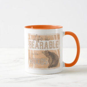 Das Leben des Zitat- ist im Holz erträglich Tasse