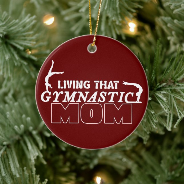 Das Leben dieser Gymnastik Mama, Gymnastik Lover Keramik Ornament (Baum)