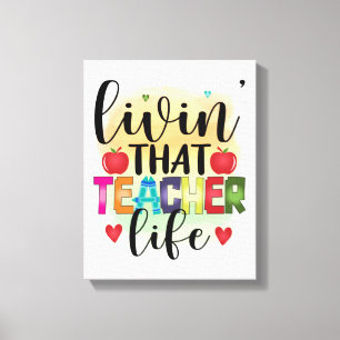 Das Leben dieses Lehrers - Geschenk für Lehrer Leinwanddruck