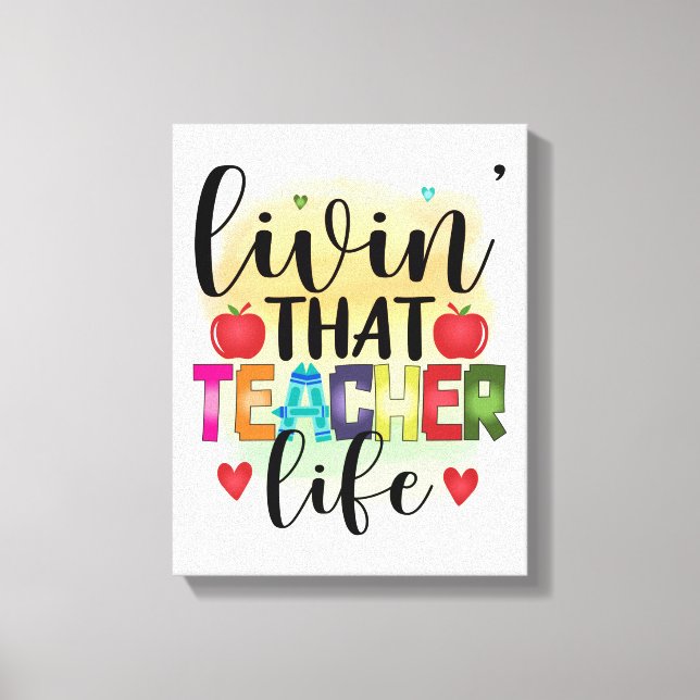 Das Leben dieses Lehrers - Geschenk für Lehrer Leinwanddruck (Vorderseite)