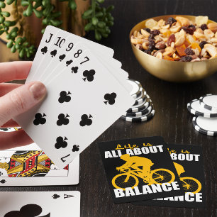 Das Leben dreht sich alles um Balance spielen Kart Spielkarten