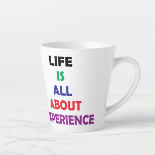 Das Leben dreht sich alles um Motivierend Zitat Milchtasse
