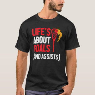 Das Leben dreht sich um Ziele und unterstützt Spor T-Shirt
