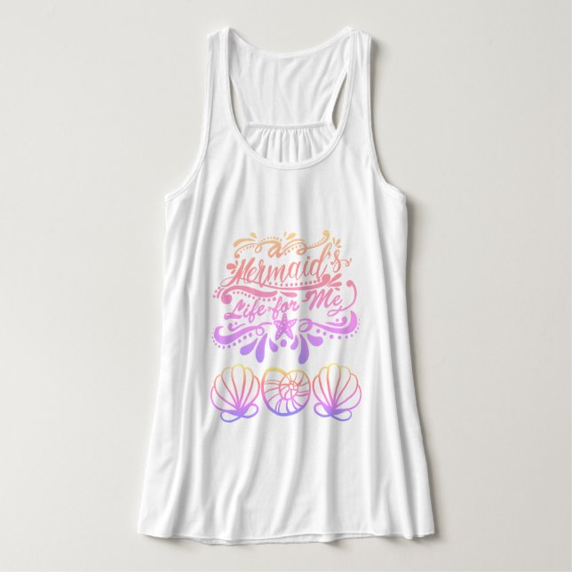 Das Leben einer Meerjungfrau für mich Sunset Gradi Tank Top (Design Vorderseite)
