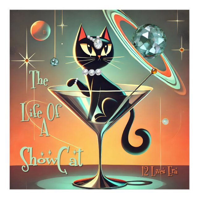 Das Leben einer Showgirl-Katze Fotodruck (Vorne)