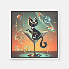 Das Leben einer Showgirl-Katze Serviette
