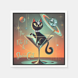 Das Leben einer Showgirl-Katze Serviette