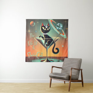 Das Leben einer Showgirl-Katze Wandteppich