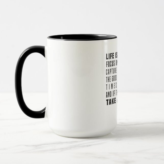 Das Leben eines Fotografen ist wie eine Fotografie Tasse (Links)