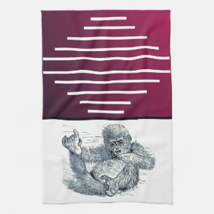 Das Leben eines jungen Ape Gorilla Geschirrtuch