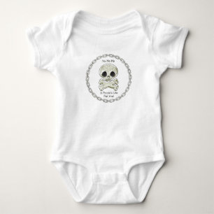 Das Leben eines Piraten für einen Kinderkinderkaro Baby Strampler