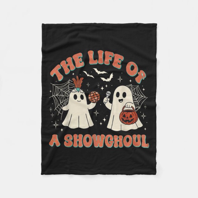 Das Leben eines Showhoul Retro Halloween Show Ghos Fleecedecke (Vorderseite)