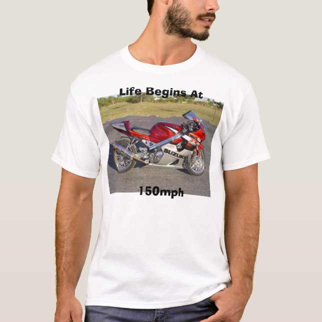 Das Leben fängt an   150mph an T-Shirt (Vorderseite)