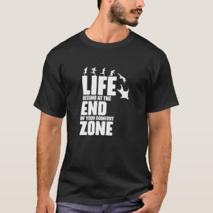 Das Leben fängt an Wingsuit Paragliding Skydiver P T-Shirt
