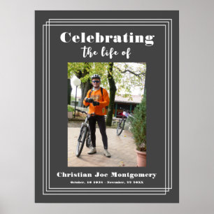 Das Leben feiern Grey Photo Bestattung Poster