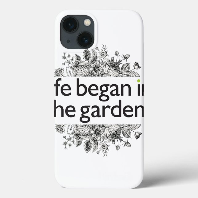 Das Leben fing im Garten an Case-Mate iPhone Hülle (Rückseite)