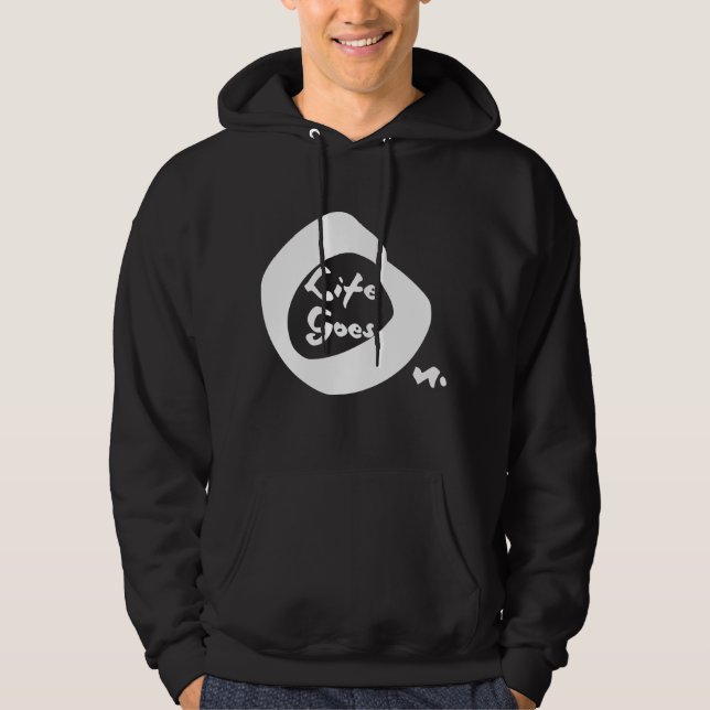 Das Leben geht auf Nizza Text Inspiration Hoodie (Vorderseite)
