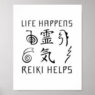 Das Leben geschieht, Reiki hilft | Reiki Master Gi Poster